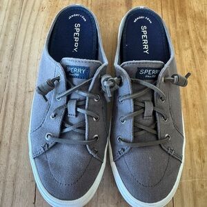 Sperry Slip-on Gray-Blue Canvas Shoes